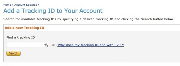 Add Amazon Tracking IDs