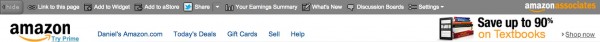 Amazon associates toolbar